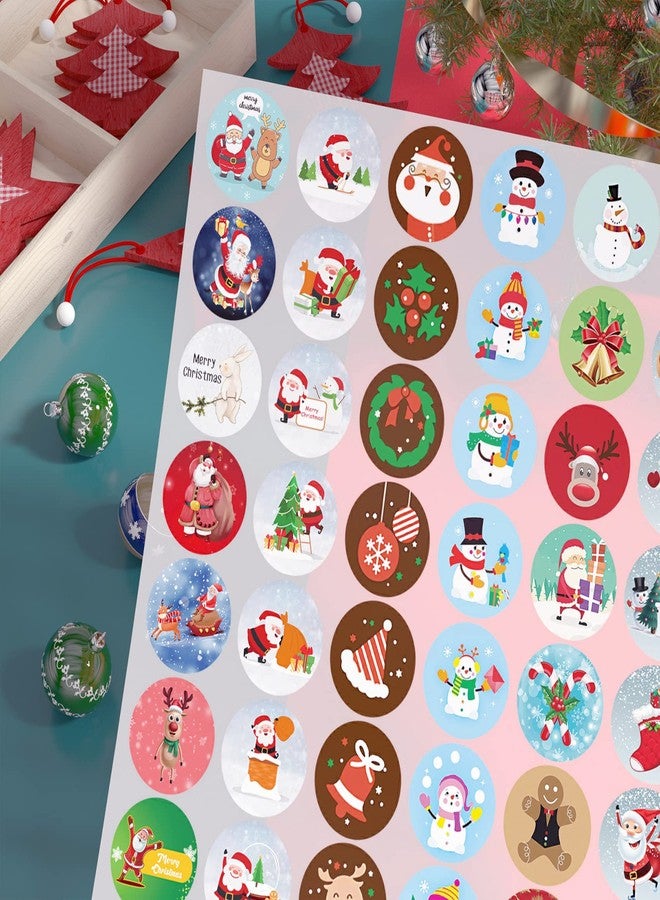 Nestcode ملصقات عيد الميلاد، 504 قطعة من ملصقات عيد الميلاد، رجل الثلج، قزم، أجراس، ثلج، غزال الرنة، ملصقات عيد الميلاد للأطفال لتزيين الحرف اليدوية ومستلزمات حفلات عيد الميلاد (TZ-Chris-A) - Image 3