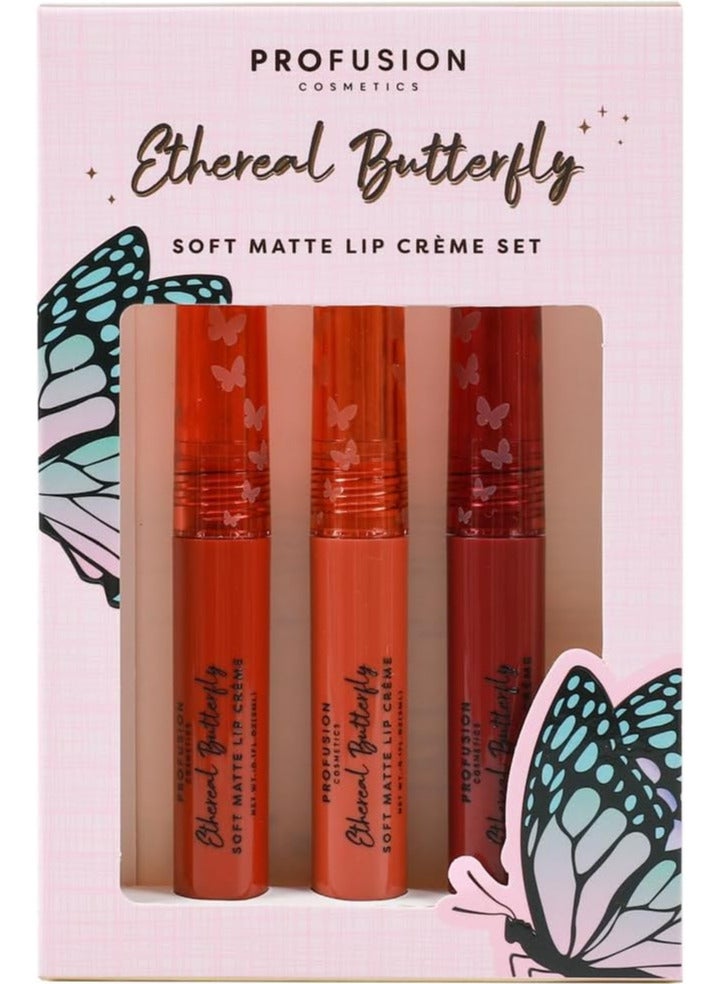 Profusion Cosmetics ETHEREAL BUTTERFLY SOFT MATTE LIP CREME SET - Image 3