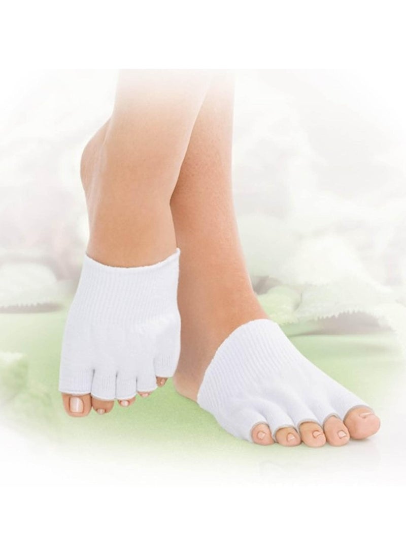 أوزيغالور جوارب جل فاصلة لأصابع القدمين للنساء - 1 زوج كبير، تصميم مفتوح من الأمام للقدمين للعناية بالقدمين - Image 1