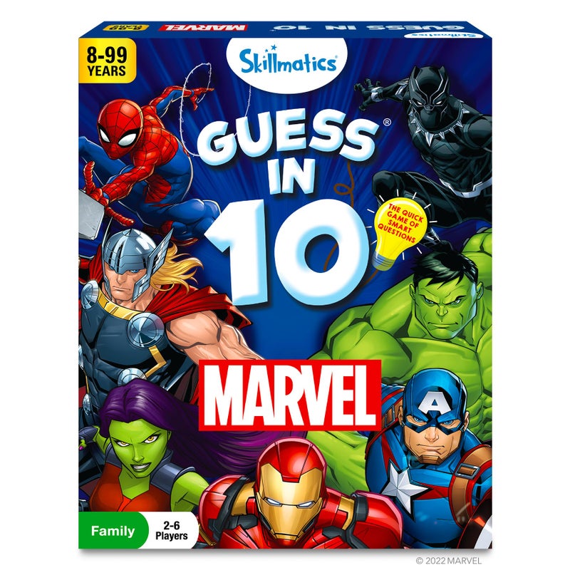 Skillmatics Guess in 10 Marvel, Perfect for Boys, Girls, Kids, Teens, Adults Who Love Card Games, Board Games, Travel Toys, Avengers, Spiderman, Iron Man, Gifts for Ages 8, 9, 10 and Up - Image 1