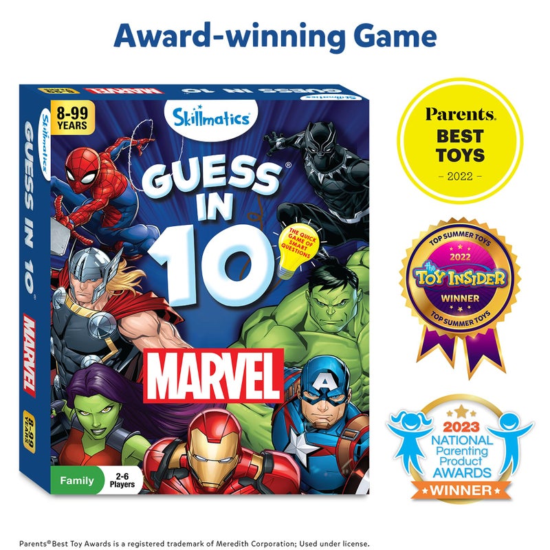 Skillmatics Guess in 10 Marvel, Perfect for Boys, Girls, Kids, Teens, Adults Who Love Card Games, Board Games, Travel Toys, Avengers, Spiderman, Iron Man, Gifts for Ages 8, 9, 10 and Up - Image 4