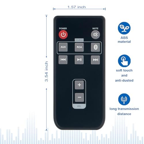 Beyution New Replace Remote Control Fit for Insignia NS-HBTSS116RC HBTSS116 Powered Bookshelf Speaker Home Theater System - Image 2