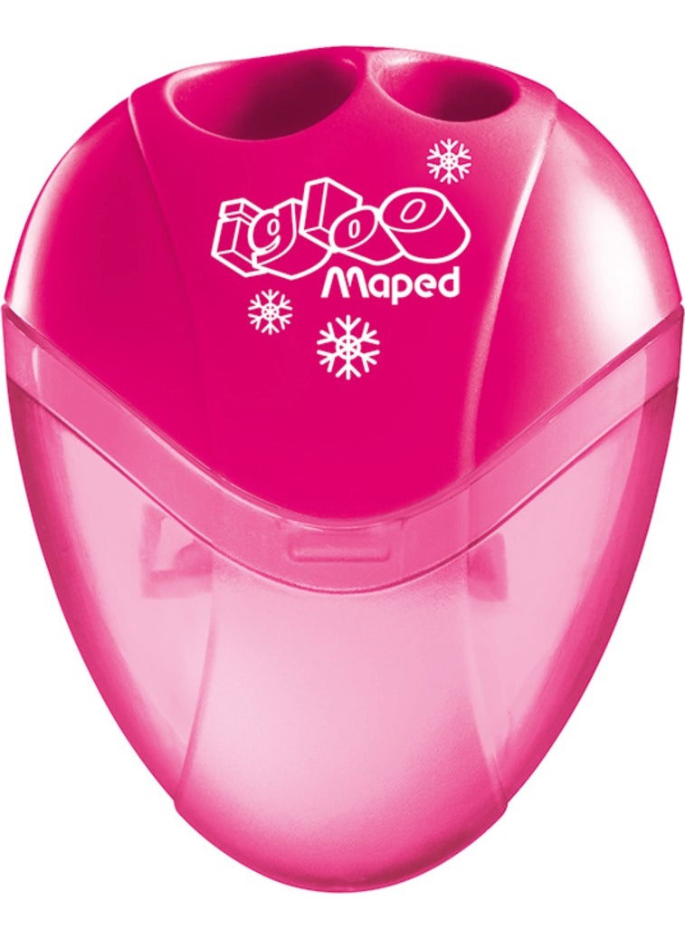Maped Igloo Double Blade Pencil Sharpener with Waste Container 