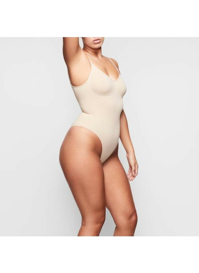 Mistirik Mystical Chest Waist Hip Enhancer Bodysuit Corset with Snap Fasteners at the Bottom Skin Color  - Image 3