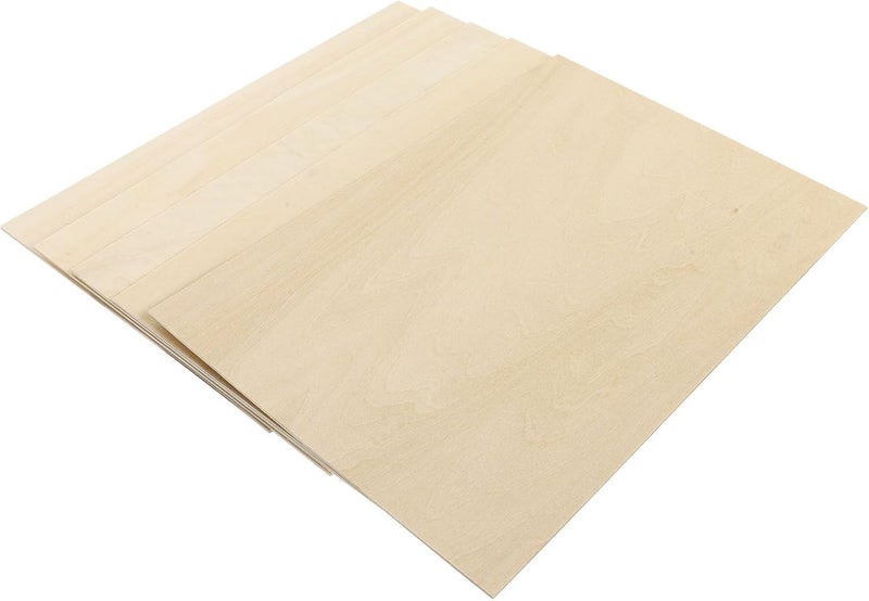 Healifty 5pcs Basswood Boards 300x200x2mm Unfinished Wooden Pieces for DIY Woodcrafts Pyrography Painting Model Making Supplies for Artists and Hobbyists - Image 1