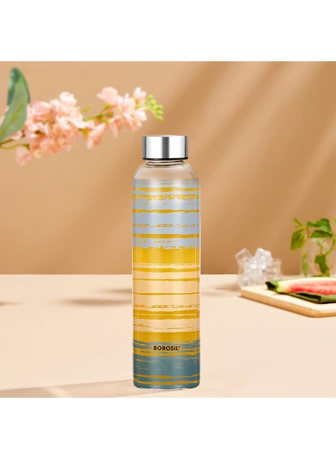 BOROSIL 550Ml Artisan Glance Water Bottle With Steel Lid - Image 2