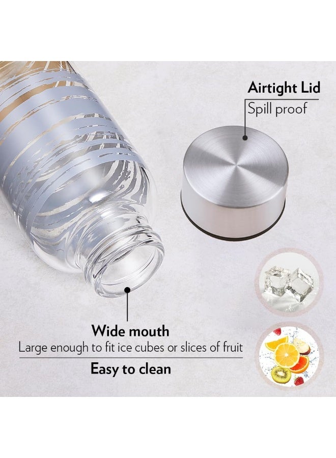 BOROSIL 550Ml Artisan Glance Water Bottle With Steel Lid - Image 5