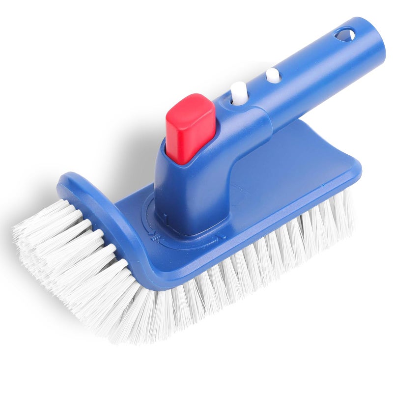 POOLWHALE POOLWHALE Pool Step  Corner Brush180 Degree Rotation Handle Scrub Brushfor Above Ground  Inground Swimming Pools Spas  Hot Tubs Fine Bristles 