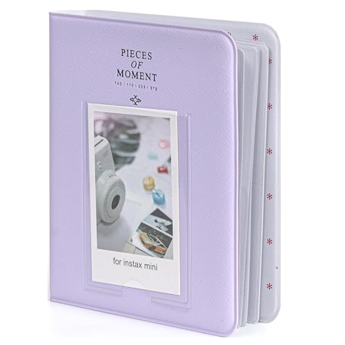ZENKO 64 Pockets Photo Album for Fujifilm Instant Mini 13/12/11/9/8/SE/41/99/Evo/Liplay Instant Camera/Mini Link Printer, Polaroid Snap Touch Mint Zip Instant Camera Printer- Lilac Purple - Image 2