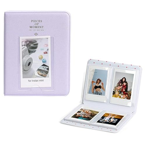 ZENKO 64 Pockets Photo Album for Fujifilm Instant Mini 13/12/11/9/8/SE/41/99/Evo/Liplay Instant Camera/Mini Link Printer, Polaroid Snap Touch Mint Zip Instant Camera Printer- Lilac Purple - Image 3