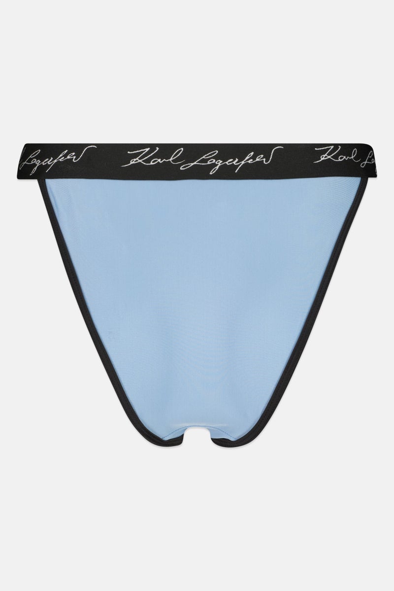 Karl Lagerfeld بيكيني سفلي بشعار العلامة التجارية للنساء، أزرق غامق - Image 2