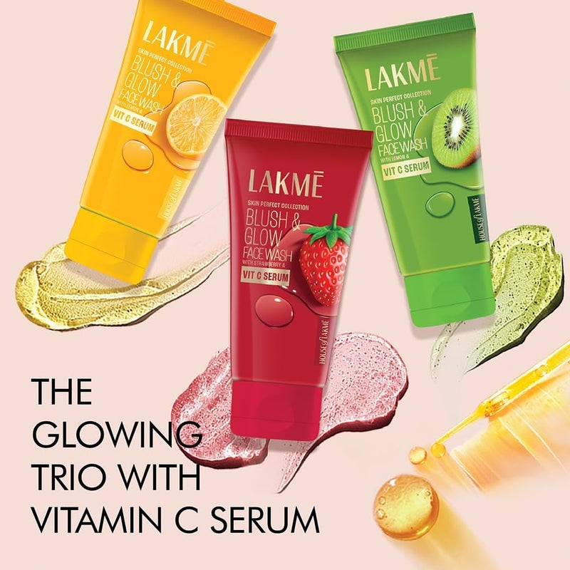 LAKME غسول وجه لاكمي بلش وجلو بالفراولة 150غ - Image 5