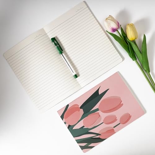 Rarejoy طقم هدايا Rarejoy للنساء بتصميم زهور التوليب مع فنجان، حلم صيد، بطاقة تهنئة زهرية، ومفكرة - مجموعة من 4 هدايا للشركات في عيد الحب، عيد ميلاد النساء، وذكرى الزواج. - Image 4