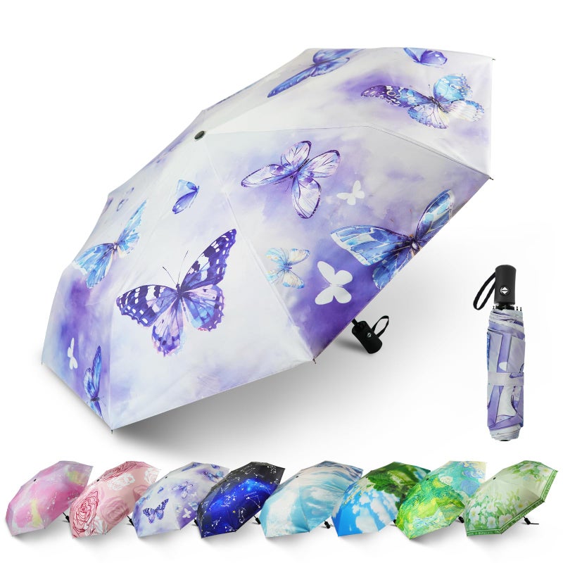 SY COMPACT Travel Umbrella Windproof Automatic Umbrellas Small Compact UV Sun Protection Factory Outlet Umbrella - Image 1