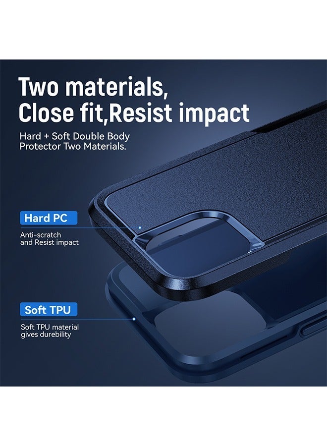 Heavy Duty Magnetic for iPhone14 pro max Case, Dustproof Design Cover Compatible with MagSafe, Anti Yellow Anti Scratch Protective Shell (Navy Blue)  - Image 5