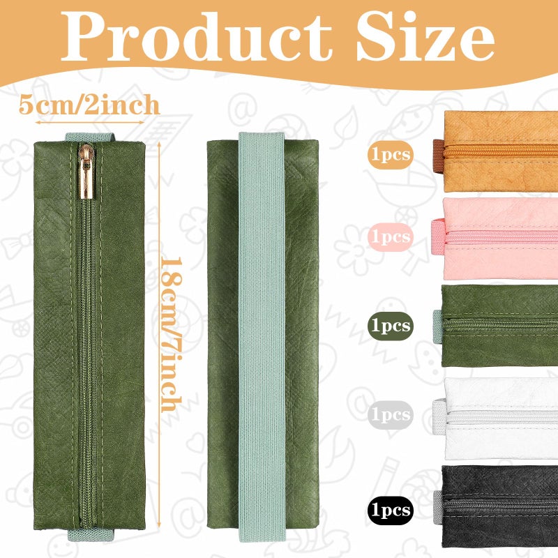 EupHHonycs 5Pcs Adjustable Elastic Pen Holder for Notebook 5 Colors Pen Holder Pens Sleeve Pouch Elastic Notebook Band Holders Journal Pencil Holders for Notebooks Planners Binders and Books - Image 2
