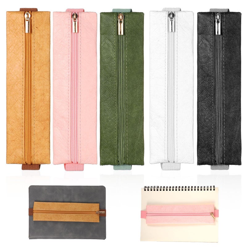 EupHHonycs 5Pcs Adjustable Elastic Pen Holder for Notebook 5 Colors Pen Holder Pens Sleeve Pouch Elastic Notebook Band Holders Journal Pencil Holders for Notebooks Planners Binders and Books - Image 1