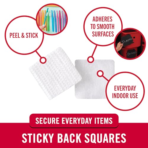 VELCRO Brand Sticky-Back Fasteners, Removable Adhesive, 0.88" X 0.88", White, 12 count (Pack of 1) - Image 2