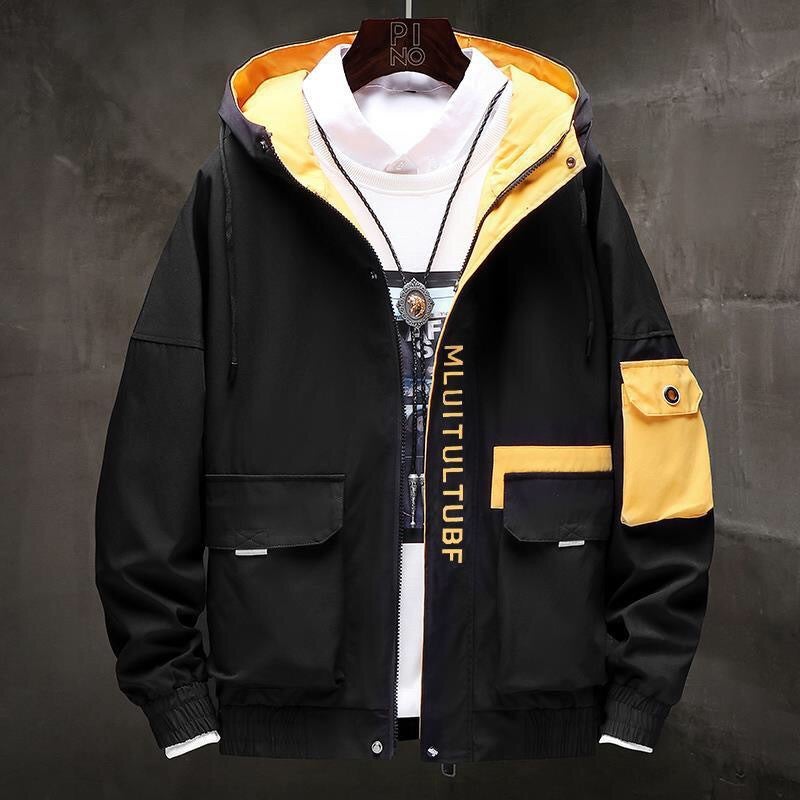 Generic 2024 Mens Casual Hooded Jacket Black - Image 3