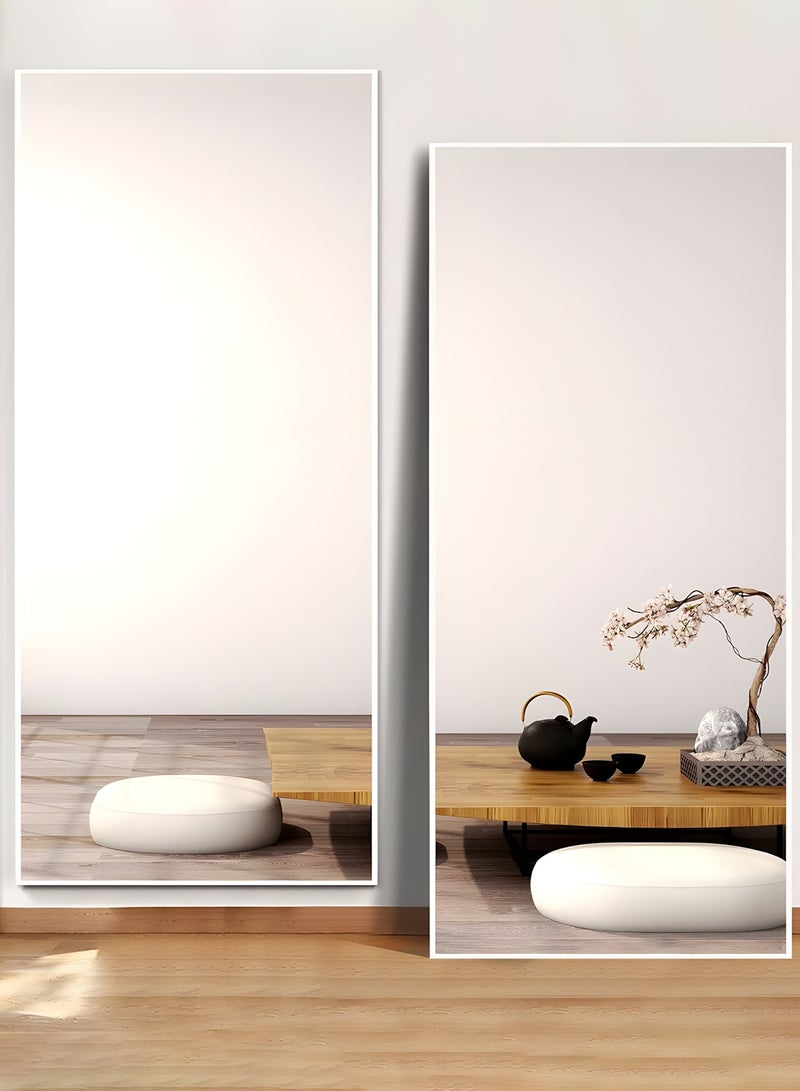 Taimi Large mirror with elegant design 160x50cm - Full length mirror with White metal frame and back stand - Its wonderful design is suitable for living rooms, dressing rooms and bedrooms - Image 5