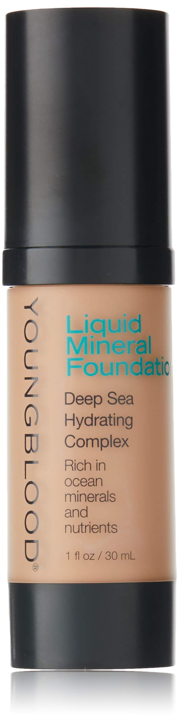 Youngblood Clean Luxury Cosmetics Liquid Mineral Foundation Capri Dewy Mineral Lightweight Full Coverage Makeup for Dry Skin Poreless Flawless Tinted Glow Vegan Cruelty Free GlutenFree
