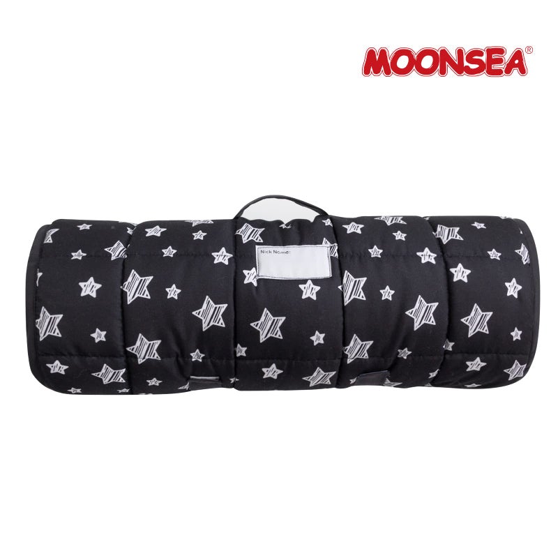 Moonsea Toddler Sleeping Bag Nap Mat Black with Fleece Blanket, Lightweight, Soft Perfect for Toddlers Preschool, Daycare, Travel Sleeping Bag Boys Girls, 21" x 50" Fit Standard Cot - Image 4