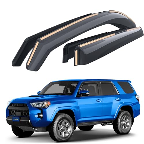 Goodyear Shatterproof inChannel Window Deflectors for Toyota 4Runner 20102024 Rain Guards Window Visors for Cars Vent Deflector Car Accessories 4 pcs GY003422LP