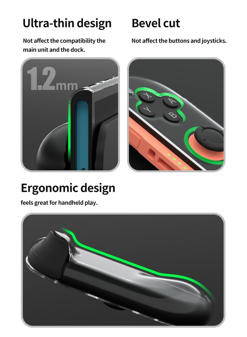 بيكسنست غلاف واقٍ شفاف لجهاز Nintendo Switch 2 بتصميم مقبس منحني، غلاف رقيق بلوري واضح - Image 4