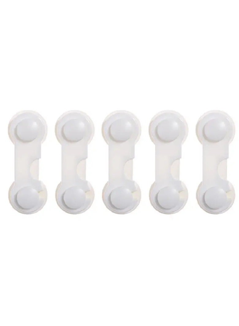 Little tots 5pcs High Quality Adjustable Baby Child Safety Drawer Locks White Color - Image 1
