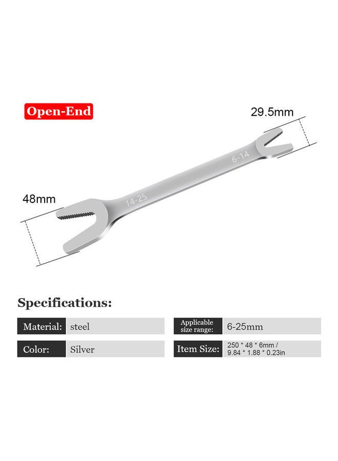 NIBEMINENT Multi-Functional Double-Ended Wrench Silver  - Image 5