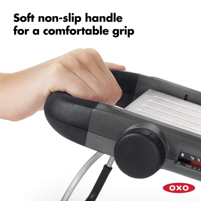 OXO Good Grips Chef's Mandoline Slicer 2.0, Black & Steel - Image 4
