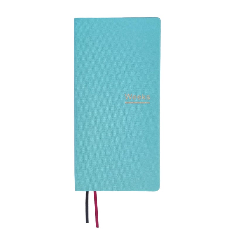 receip Undated Weekly Planner Notebook Pocket Organizer Appointment Book Journal Notebook A6 Week Plan Notepad (Light Blue) - Image 1