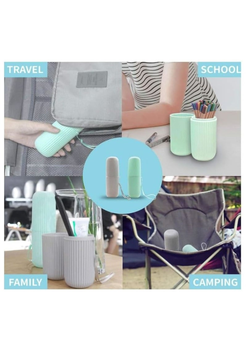Toothbrush Travel Case, Portable Travel Toothbrush Holder Case for Traveling, Home, School,Bathroom.(Sky Blue) - Image 2