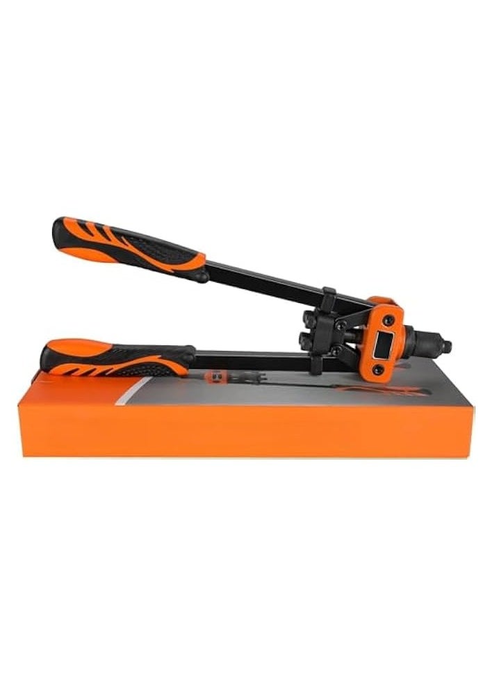 PROMASS Rivet Gun, Manual Hand Riveter with 50 Pcs Rivets, Heavy Duty Riveter with 3 Nosepieces for Plastic Metal Leather Vehicle  - Image 4