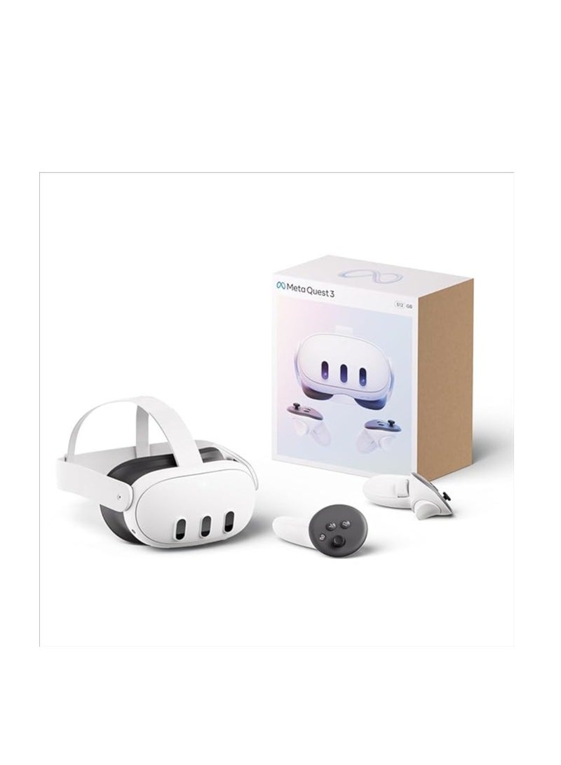 Meta Quest 3 512GB – Standalone Virtual Reality Headset | Breakthrough mixed reality – Powerful performance white - Image 1
