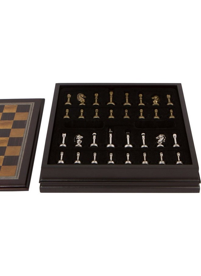 Best Chess Set Grace Chess Inlaid Wood Board Game Set With Metal Pieces Medium 12 X 12 Inch  - Image 4