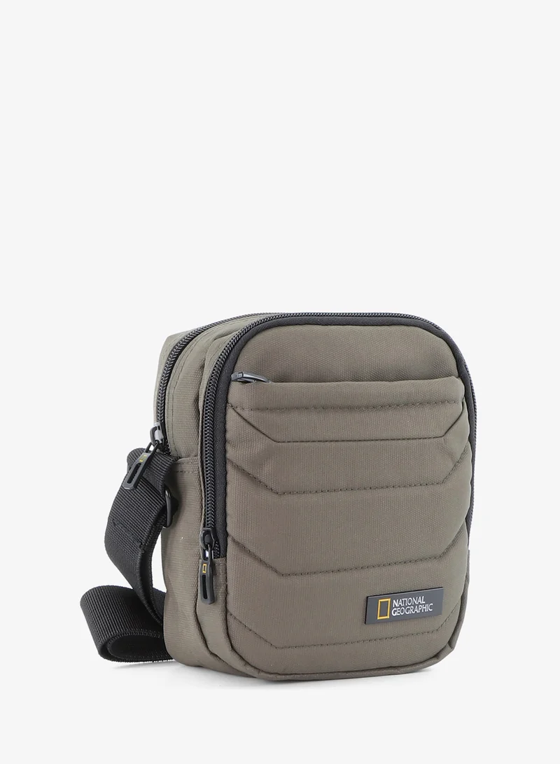 NATIONAL GEOGRAPHIC Khaki National Geographic Pro Small Utility Bag Khaki - Compact Shoulder Organizer for Men and Women, Durable School Travel College Office University Business  | Best Price UAE