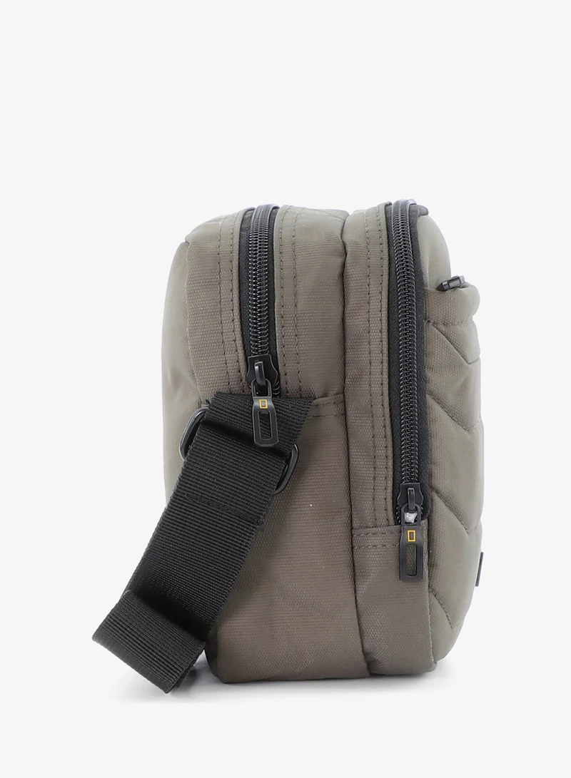 NATIONAL GEOGRAPHIC Khaki National Geographic Pro Small Utility Bag Khaki - Compact Shoulder Organizer for Men and Women, Durable School Travel College Office University Business  | Best Price UAE