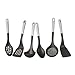 Meyer Everyday Nylon Tools / Cooking Utensils Set, 6 Piece, Black with Gray Handles - Image 2