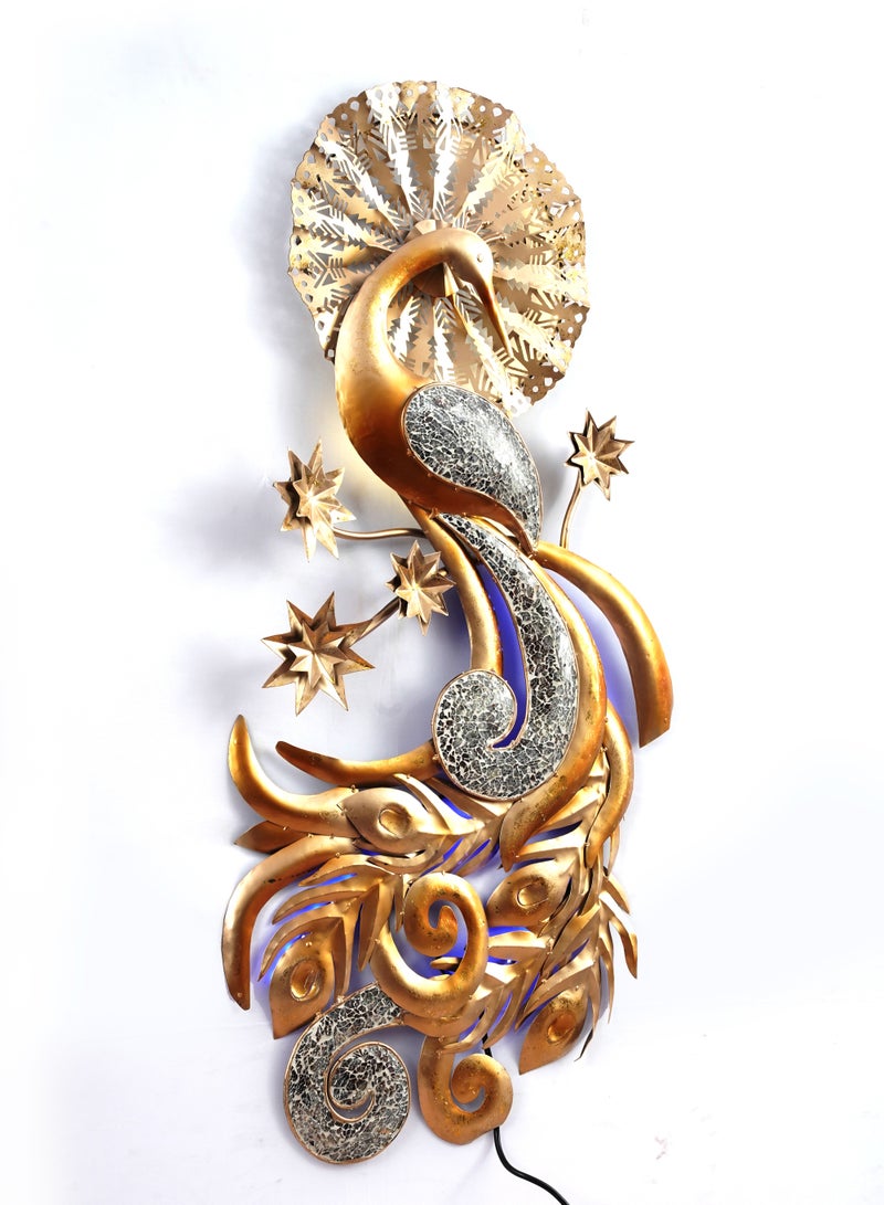 Ghori Home Iron Peacock Decor - Image 1