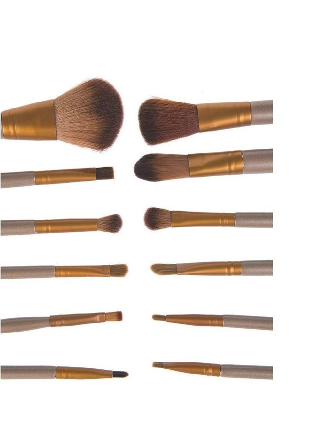 Lele? Makeup Brush set with A Silver Storage Box - Set of 12 - Image 2