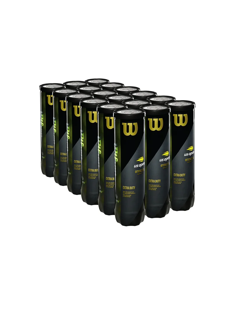 Wilson Us Open Extra Duty Hard Court Yellow Tennis Balls - 4 Ball Can