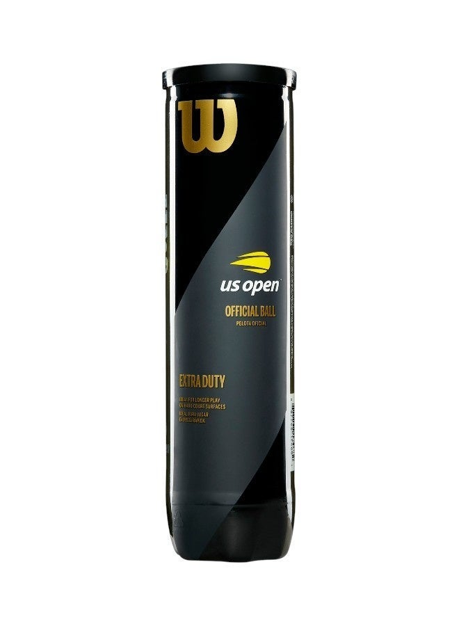 Wilson كرات تنس صفراء من نوع US Open Extra Duty للملعب الصلب - علبة 4 كرات - Image 3