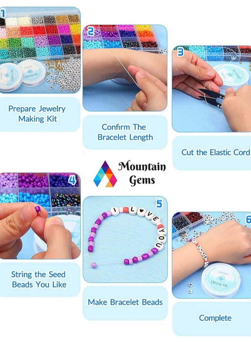 ماونتين جيمس خرز حرفي صغير  مجموعة متنوعة مع صندوق منظم لأساور و صنع المجوهرات - Image 3