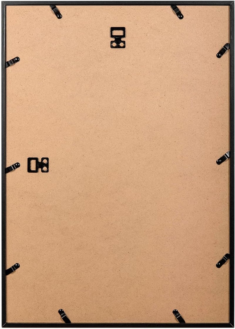 KAIWIN إطار صور مقاس 30x40 سم أسود مجموعة من 3، إطار ملصق خشبي مع حصيرة بيضاء، إطارات صور 16x12 للتعليق على الحائط للعرض في المنزل، المكتب، المعرض مع الصور، الملصقات، الألغاز - Image 5