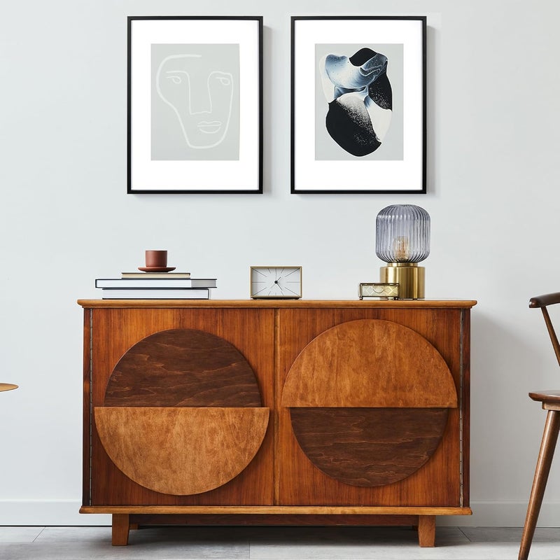 KAIWIN إطار صور مقاس 30x40 سم أسود مجموعة من 3، إطار ملصق خشبي مع حصيرة بيضاء، إطارات صور 16x12 للتعليق على الحائط للعرض في المنزل، المكتب، المعرض مع الصور، الملصقات، الألغاز - Image 3