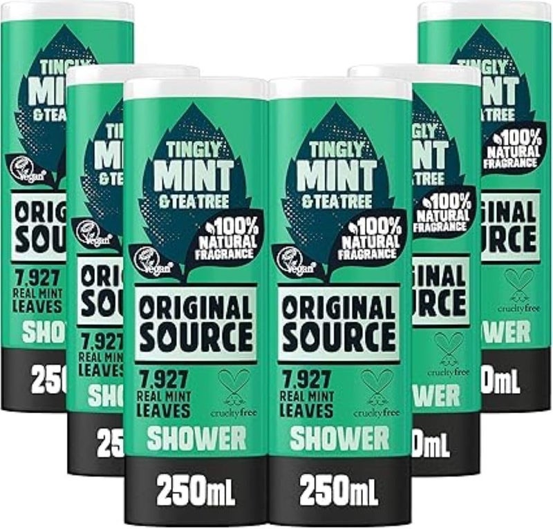 Original Source Tea Tree  Mint Shower Gel 250ml  Pack of 6