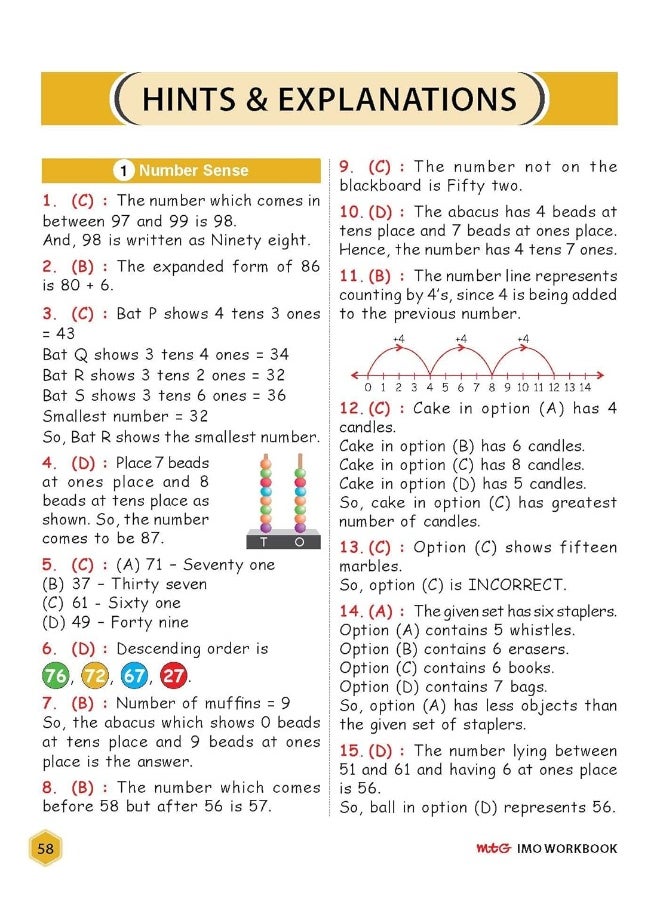 null - MTG International Mathematics Olympiad (IMO) Workbook for Class 1 - MCQs, Previous Years Solved Paper and Achievers Section - SOF Olympiad Preparation Books For 2023-2024 Exam MAHABIR SINGH - Image 1