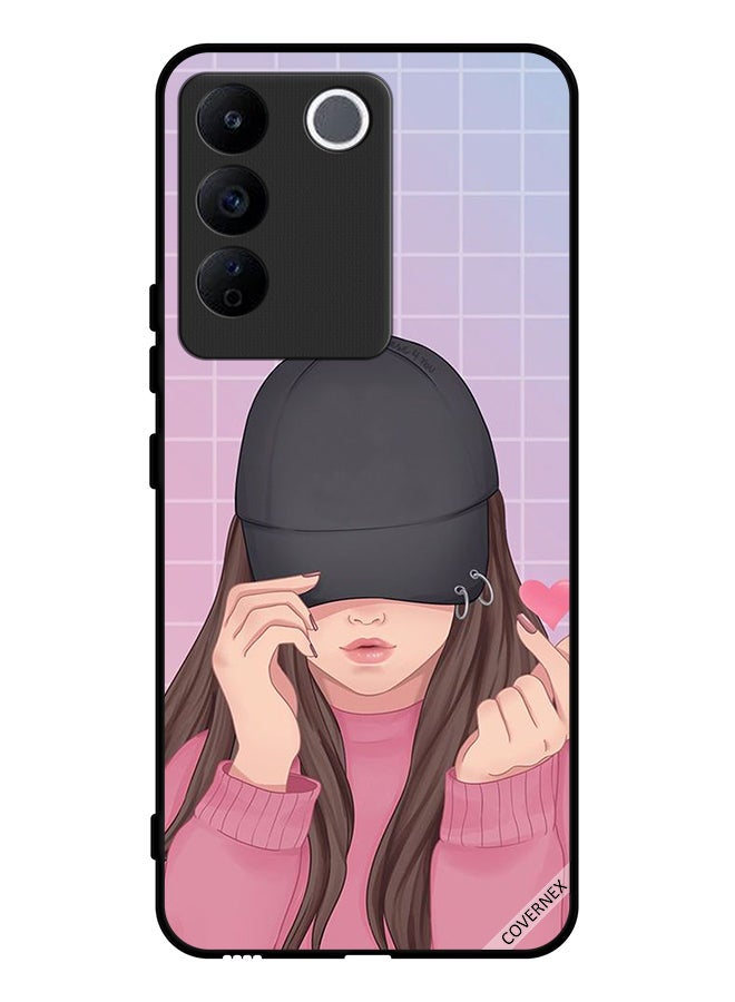 Covernex Protective Case Cover For Vivo V27e Snap Love Cap Girl - Image 1