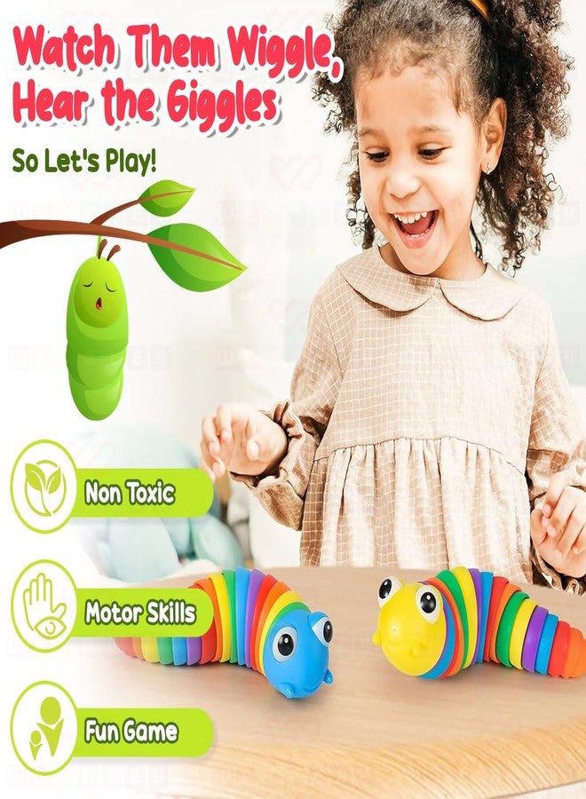 Wembley Caterpillar Toy Toddler Toys for Kids Fun Sensory Play Flexible Joint Movement Colorful Vibrant Design Engaging Handheld Baby Toys & Unique Birthday Gift for Kids Age 3 4 5 6+ - Image 4